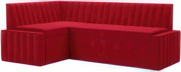 

Угловой диван Мебель-АРС Вермут левый 193x82x113 (микровелюр кордрой красный)
