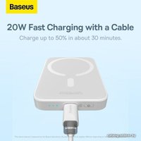 Внешний аккумулятор Baseus Magnetic Mini Wireless Fast Charging Power Bank 20W 6000mAh (белый) в Витебске