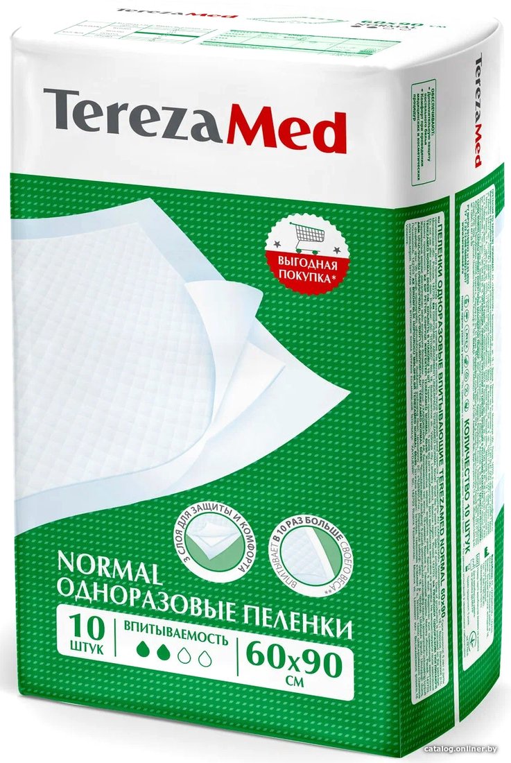 Пеленки Tereza Med Впитывающие Normal 60x90 (10 шт)