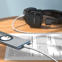 Кабель Borofone BL21 USB Type-C - 3.5 jack (1 м, белый)