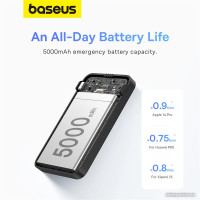 Внешний аккумулятор Baseus MagPro Magnetic Bracket Wireless Fast-Charging Power Bank 20W 5000mAh (черный)