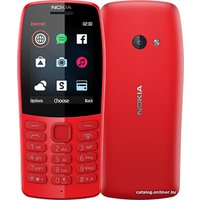 Кнопочный телефон Nokia 210 (красный)