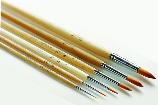 

Кисть для рисования Невская палитра Сонет 312203 (синтетика, круглая, на длинной ручке, №3)