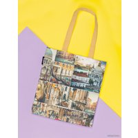 Сумка шоппер JoyArty Народные гуляния ткань под лен bsh_19039