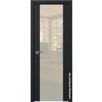 Межкомнатная дверь ProfilDoors 110U L 70x200 (черный матовый, стекло lacobel перламутровый лак)