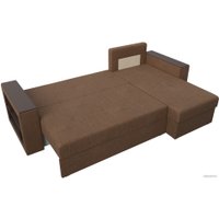 Угловой диван Лига диванов Дубай лайт правый 114190 (рогожка коричневый)