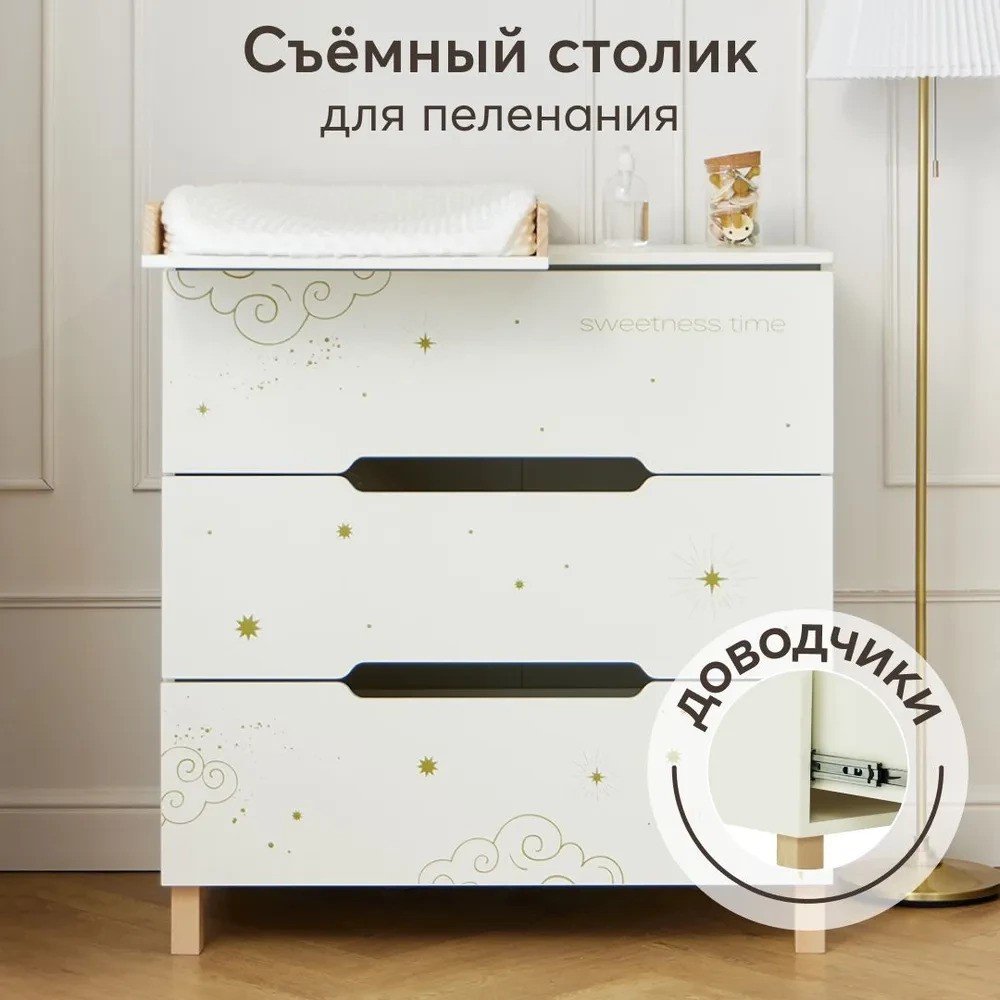 

Детский комод Happy Baby Fioki 91036 (молочный)