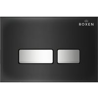 Унитаз подвесной Roxen Porto One Rimless 6 в 1 StounFix Dual Fresh 646666 (чёрное стекло)