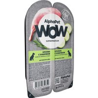 Консервированный корм для собак AlphaPet Wow Кролик и кабачок 15х100 г
