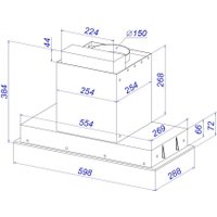 Кухонная вытяжка ZorG Nevada 1260 60 S-GC (черный)