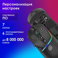 Игровая мышь Оклик 775GW (черный)