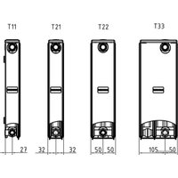 Стальной панельный радиатор Brugman Tип 22 500x100x1800 FEV220501801UBY (нижнее подключение)