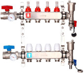 Коллектор регулируемый с расходомерами G422.4 4-вых. x1