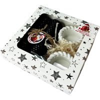 Подарочный набор Вендитио Ozarich Звезда Новогодний с 2-мя свечами и подсвечниками (черный)