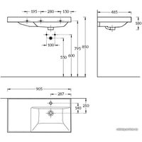Умывальник Kerama Marazzi Cubo 90 CU.wb.90rh