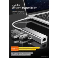 USB-хаб USBTOP USB Type-C - 3xUSB Type-A/RJ-45 556375