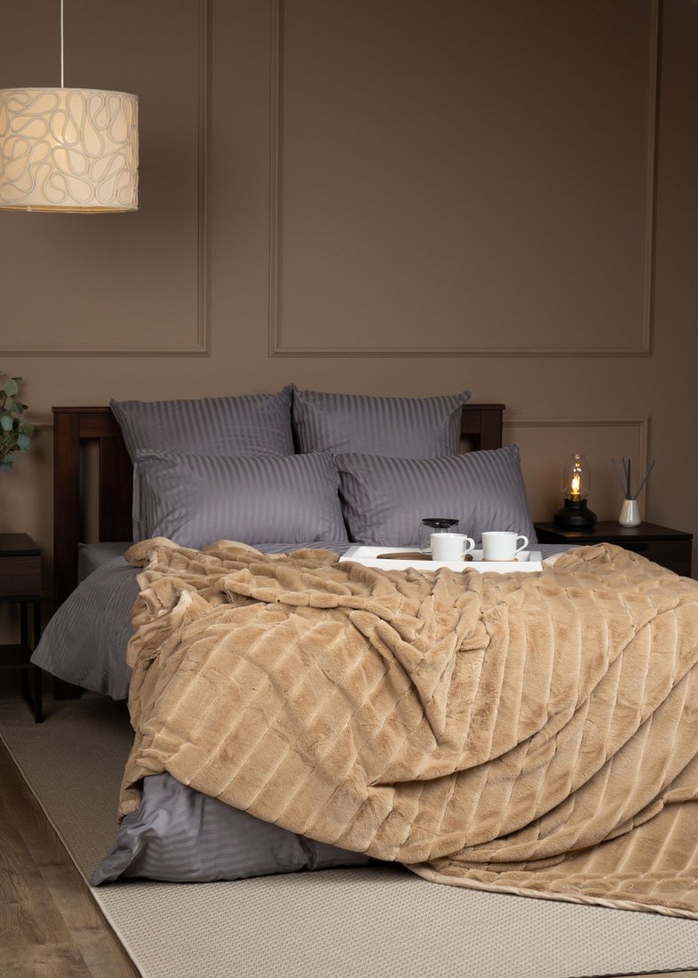 

Плед Tex Republic Полосы TCH KS BE-GY1 2022 16-1320 200x220 см (серо-бежевый)