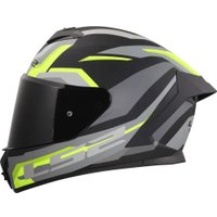 Мотошлем LS2 FF820 Rapid III Hyper (3XL, черный/желтый)