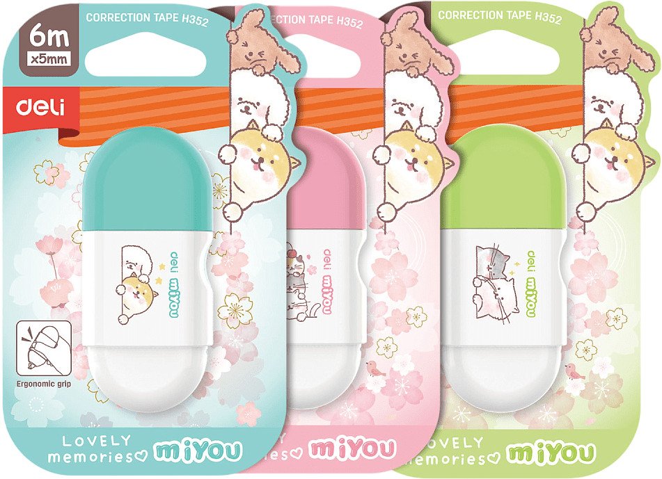 Сухой корректор для текста Deli Miyou EH352