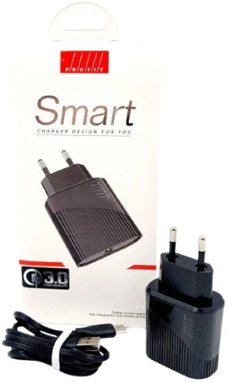 Сетевое зарядное Profit ES-D52S microUSB (черный)
