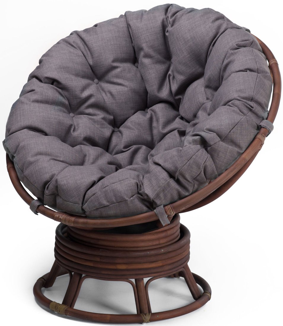 

Кресло Calamus Rotan Papasan 23/01B (коричневый/серый)