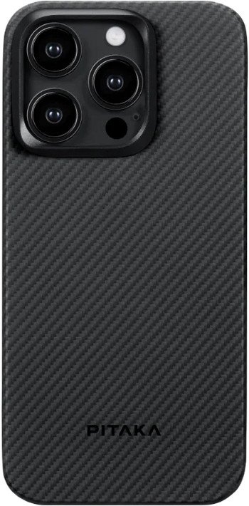

Чехол для телефона Pitaka MagEZ Case 4 для iPhone 15 Pro (1500D twill, черный/серый)