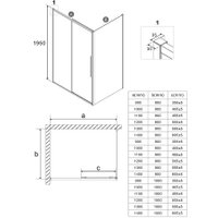 Душевой уголок Niagara 90x100x195 NG-64-9A-A100-34 (хром/прозрачное стекло)