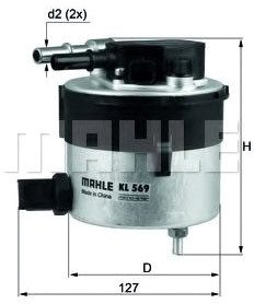 Топливный фильтр Mahle Knecht KL569