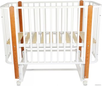 Классическая детская кроватка СКВ-Компани 394001-6 (белый/бук)