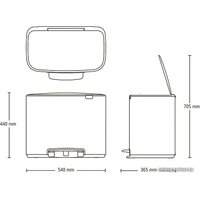 Мусорное ведро Brabantia Bo Pedal Bin 36 л (черный матовый)