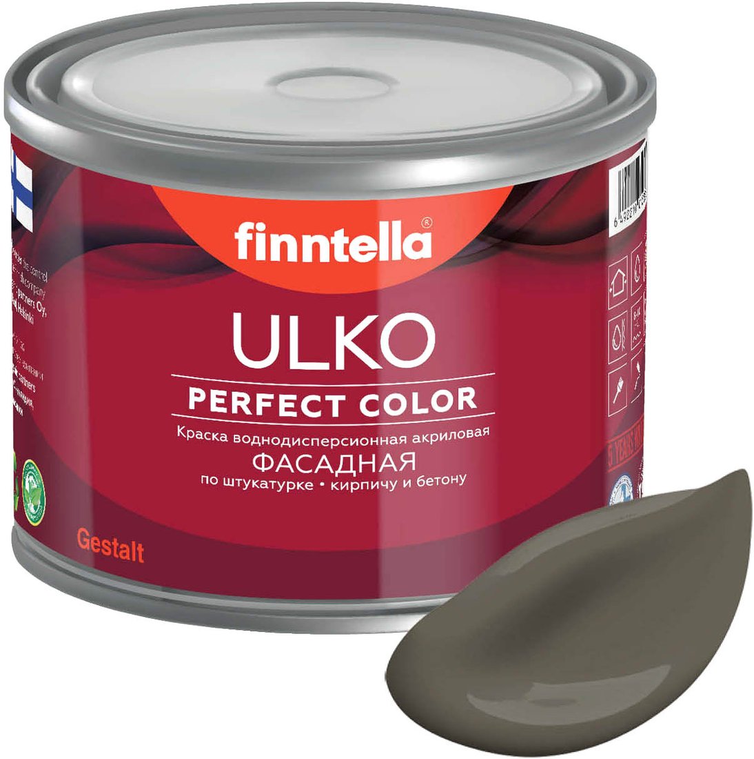 

Краска Finntella Ulko Taupe F-05-1-1-FL079 0.9 л (серо-коричневый)