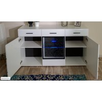 Комод Империал Йорк 2д1в2ящ (белый жемчуг-белый глянец)