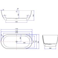 Ванна Roxen Terra 200100-1778 170x78