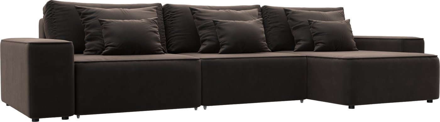 

Угловой диван Лига диванов Лига-074 универсальный 129864 (велюр Seven 727 коричневый)