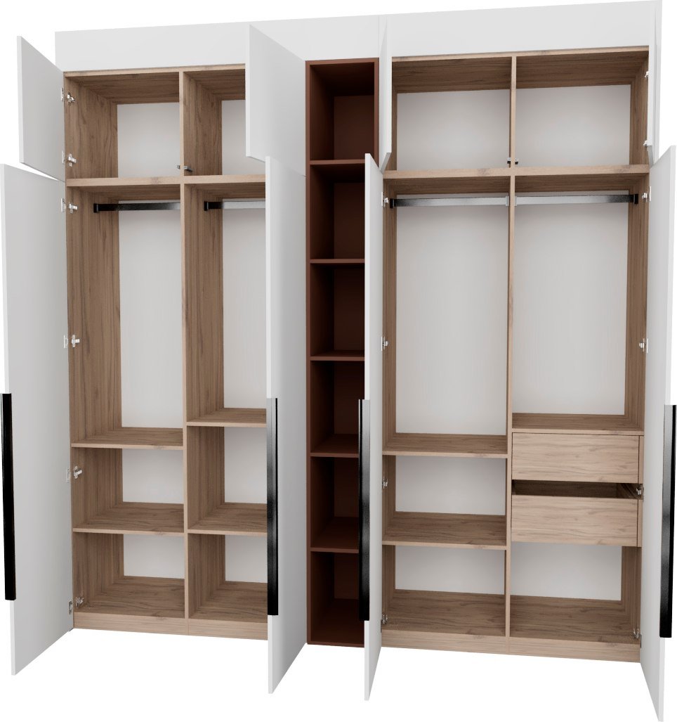 

Шкаф распашной Рэйгрупп Рэй S257-В10-2-EBL В10-2 (дуб элисон/белый премиум/античная латунь)