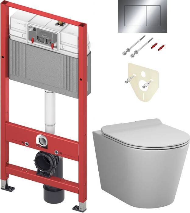 

Унитаз подвесной AM.PM Sunny Flashclean C85C1701SC + TECE Kit 9400412