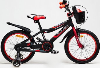 Детский велосипед Delta Sport 18 (черный/красный, 2019)
