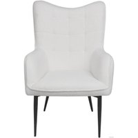 Интерьерное кресло AksHome KENZO 89978 (белый мех Teddy/черный)