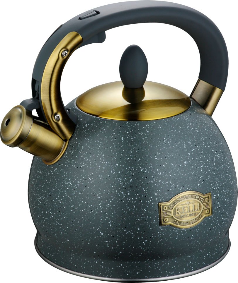

Чайник со свистком KELLI KL-4555 (серый)