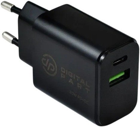 Сетевое зарядное Digital Part FC-145 20W Lightning (черный)