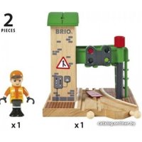 Аксессуары BRIO Сигнальная станция со стрелкой и светофором 33674