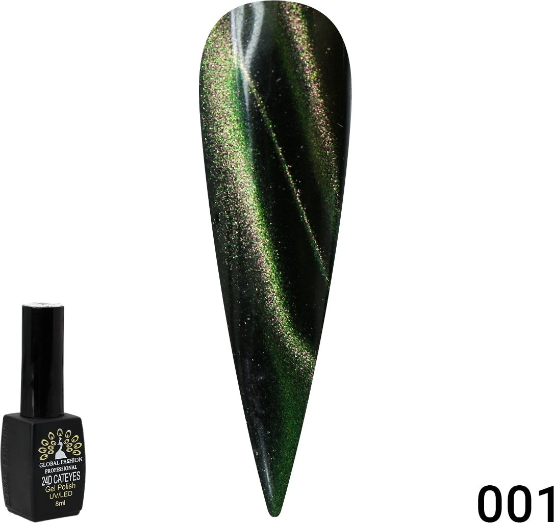 

Гель-лак Global Fashion 24D Galactic кошачий глаз (тон 01) 8 мл