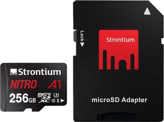Карта памяти Strontium Nitro microSDXC SRN256GTFU3A1A 256GB (с адаптером)