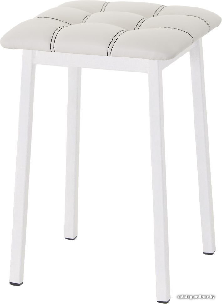 Табурет AMC Comfort 7К6.12 (кожзам, белый/белый)