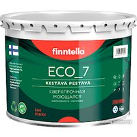 Краска Finntella Eco 7 Полиуретан-латексная от плесени База А F-09-1-3 2.7 л (белый)