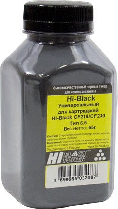 

Тонер Hi-Black Универсальный для картриджей CF218/CF230 Тип 6.5 65 г