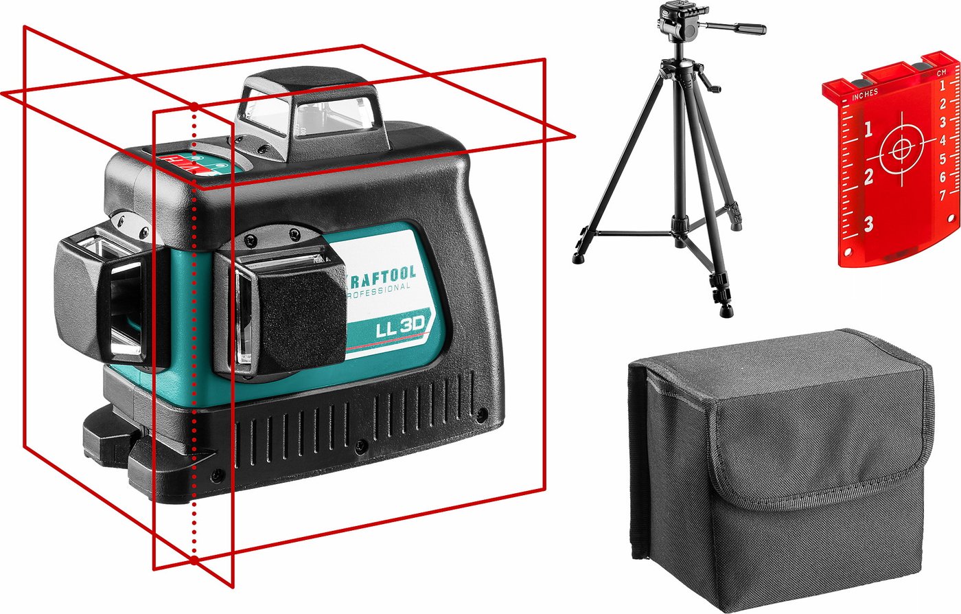 

Лазерный нивелир KRAFTOOL LL-3D 34640-3 (со штативом, сумка)