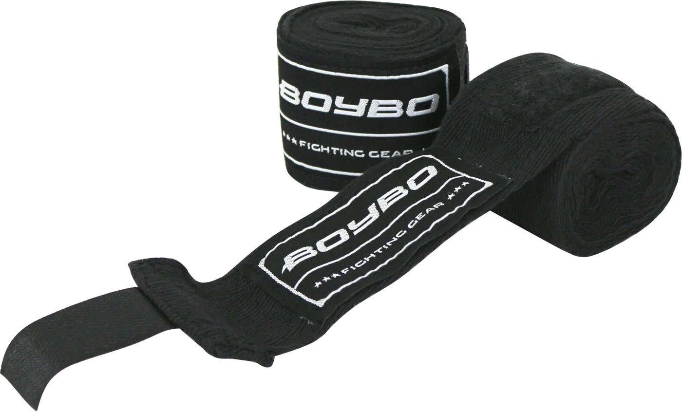 

Бинт боксерский BoyBo Хлопок/эластан 2.5 м (черный)
