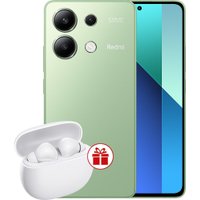 Телефон Xiaomi Redmi Note 13 8GB/256GB с NFC международная версия (мятно-зеленый) и Xiaomi Redmi Buds 4 Active (белый) по акции