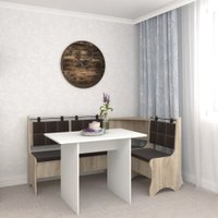 Угловой диван Mio Tesoro Оазис-2 108x163 (дуб сонома/коричневый)